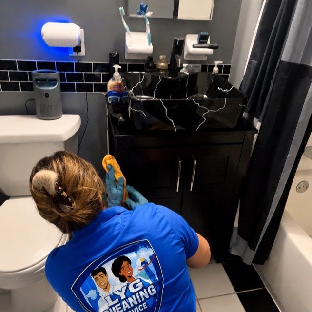 Deep cleaning a bathroom vanity and fixtures